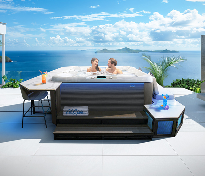 Calspas hot tub being used in a family setting - Sioux City